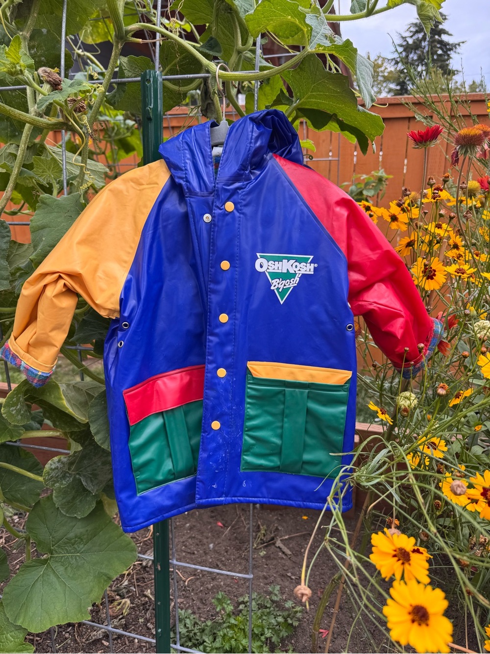 OshKosh B'gosh Multicolor Kids Raincoat — Blue, Red, Yellow & Green